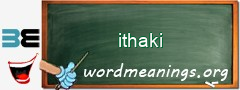 WordMeaning blackboard for ithaki